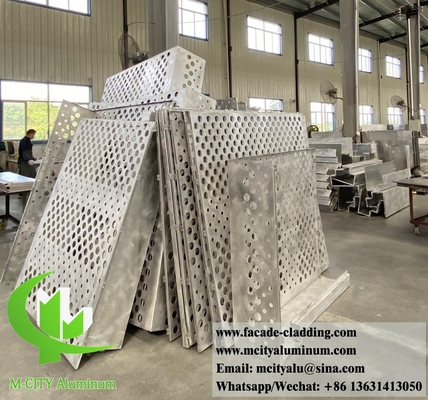 panneau de façade en aluminium perforé revêtu de 3 mm d'épaisseur 1 m x 2 m plié