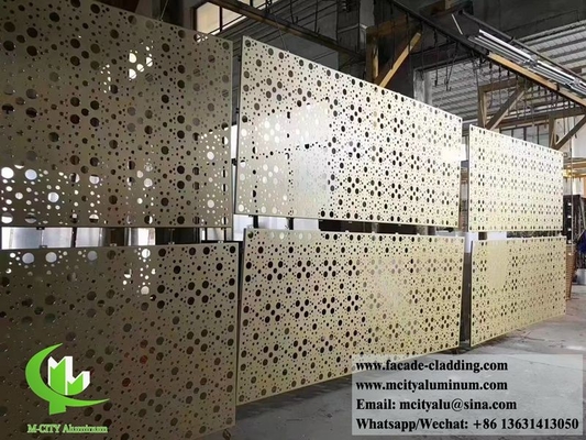 Panneau décoratif en aluminium pour façade de revêtement murale à écran métallique coupé au laser