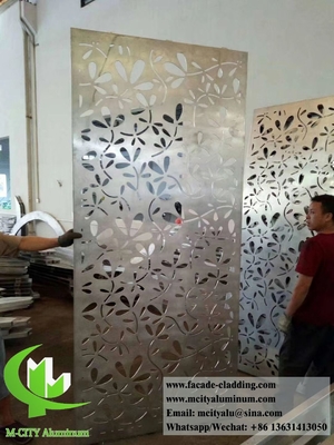 Panneaux d'aluminium pour écran métallique décoratif pour décoration de bâtiments, revêtus en poudre
