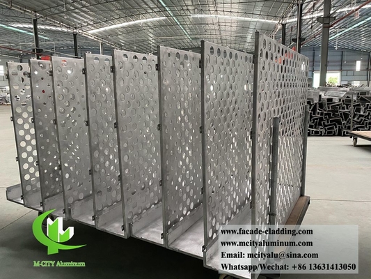 Façades métalliques personnalisées en feuille de revêtement en aluminium avec motif de trous ronds