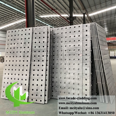 Façades métalliques personnalisées en feuille de revêtement en aluminium avec motif de trous ronds