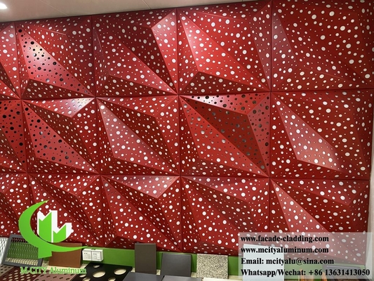 Conception en 3D de façades métalliques en feuille d'aluminium pour la décoration des revêtements muraux intérieurs et extérieurs
