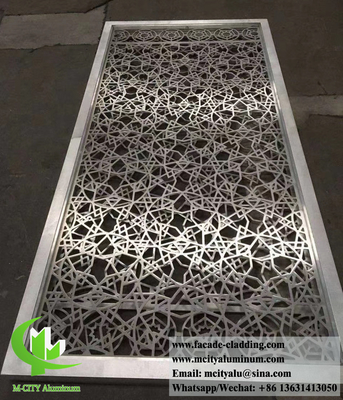 Écran métallique écran en aluminium avec dessins découpés au laser 10 mm 8 mm 6 mm