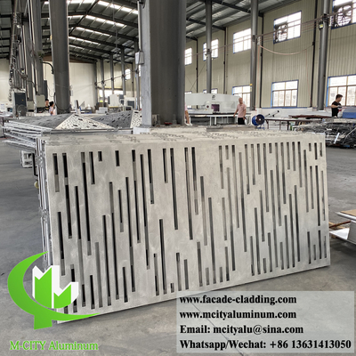 tôle décorative en aluminium à motifs creux pour revêtement de murs de bâtiments