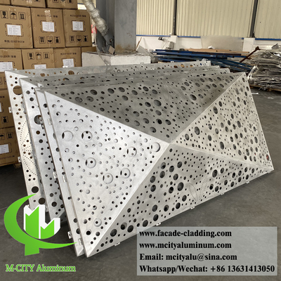 tôle décorative en aluminium à motifs creux pour revêtement de murs de bâtiments