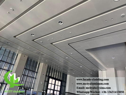 Plafond métallique revêtement en aluminium panneaux muraux solides système étanche à l'eau