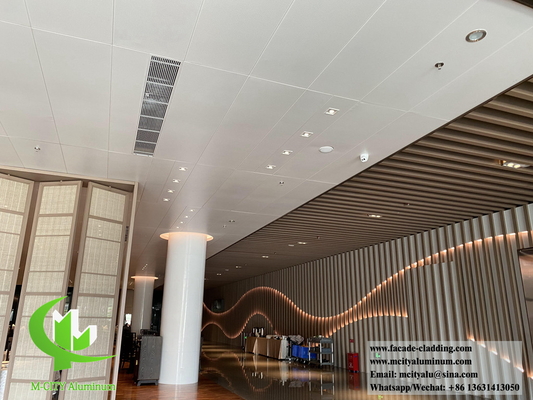 Plafond métallique revêtement en aluminium panneaux muraux solides système étanche à l'eau