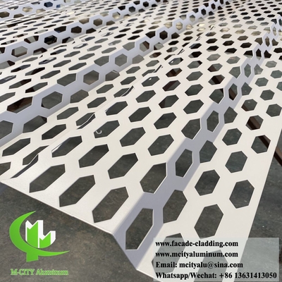Écran métallique externe avec perforation, trous ronds, motifs en poudre, couche orange