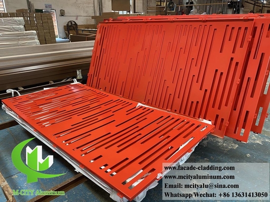 Façades en aluminium découpées au laser écran métallique avec motifs décoratifs usine de Chine