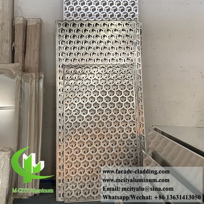 Conception de la perforation des trous ronds, façade en aluminium, système de revêtement des murs en métal