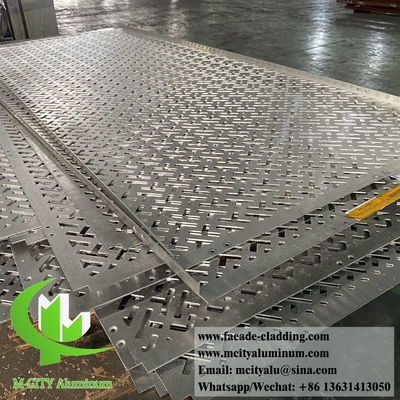 Système de façades en aluminium revêtues de métal sur mesure avec des motifs décoratifs perforés