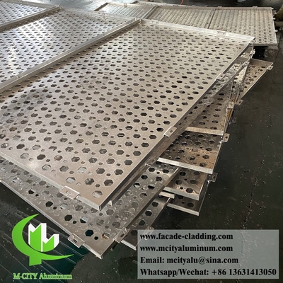 Conception de la perforation des trous ronds, façade en aluminium, système de revêtement des murs en métal
