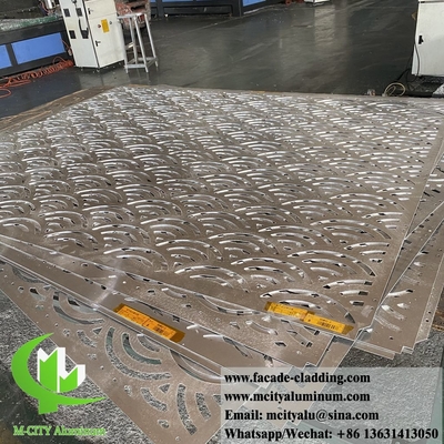 Conception de la perforation des trous ronds, façade en aluminium, système de revêtement des murs en métal