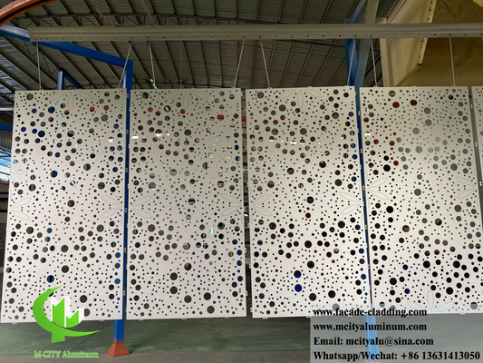 Panneau d'aluminium perforé métallique pour les murs de façade de bâtiments, revêtement intérieur, décoration extérieure