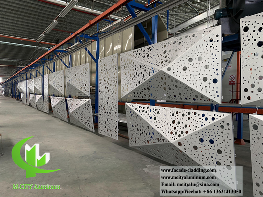 Façades en aluminium à forme 3D revêtement de paroi métallique pour les façades de bâtiments