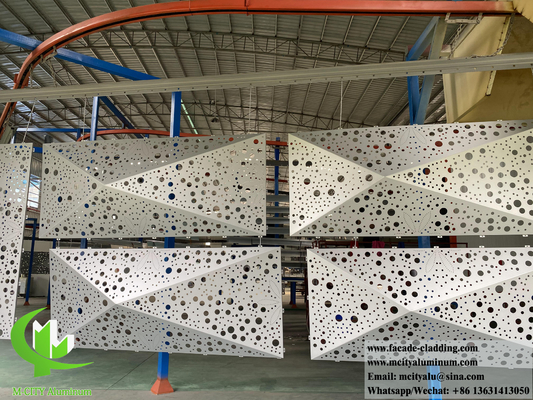 Façades en aluminium à forme 3D revêtement de paroi métallique pour les façades de bâtiments