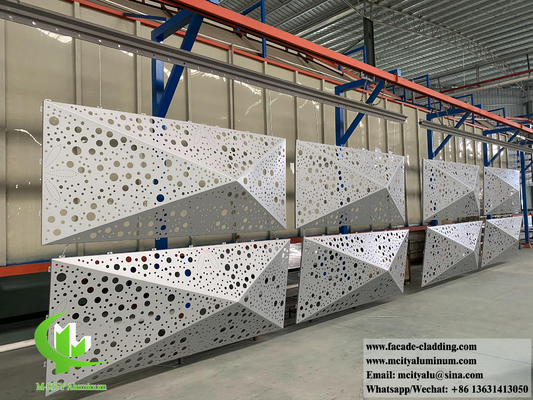 Façades en aluminium à forme 3D revêtement de paroi métallique pour les façades de bâtiments