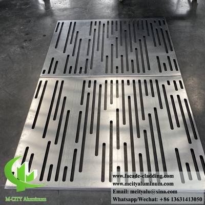 Islam design façade métallique revêtement murale en aluminium avec motifs perforés en poudre