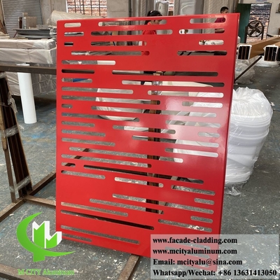 Panneaux de revêtement métallique creux gravés en cnc façades en aluminium pour la décoration de murs de bâtiments