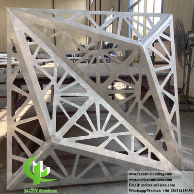revêtement en aluminium massif avec des motifs de perforation tous les diamètres peuvent être perforés peinture PVDF