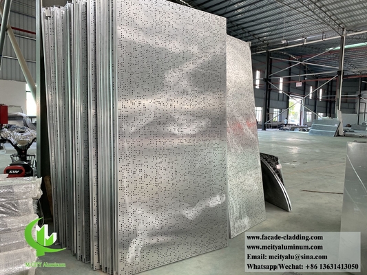 Panneaux d'aluminium en tôle métallique pour façade de revêtement murale de bâtiment architectural