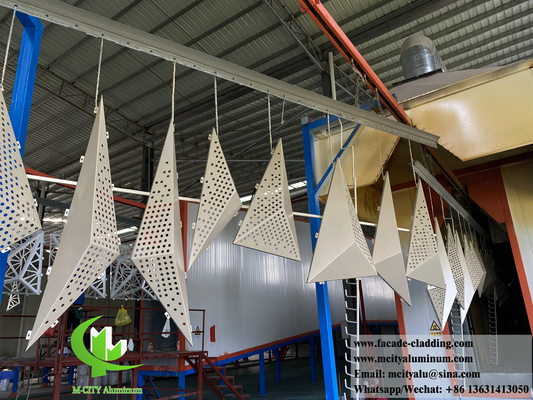 Panneau de revêtement métallique personnalisé en feuille d'aluminium motifs de perforation de peinture PVDF