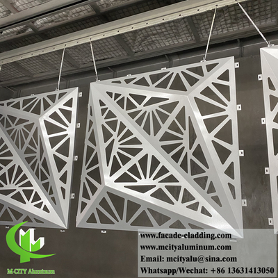 Panneau de revêtement métallique personnalisé en feuille d'aluminium motifs de perforation de peinture PVDF