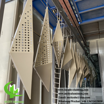 Panneau de revêtement métallique personnalisé en feuille d'aluminium motifs de perforation de peinture PVDF