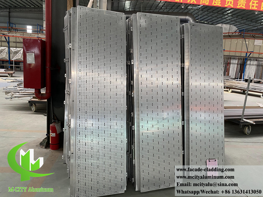 Feuille d'aluminium revêtue de métal extérieur avec perforation, trous ronds et revêtement en poudre pvdf