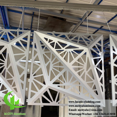 Panneaux de revêtement métallique en forme 3D écran en aluminium Peinture PVDF 1220x1220mm taille personnalisée