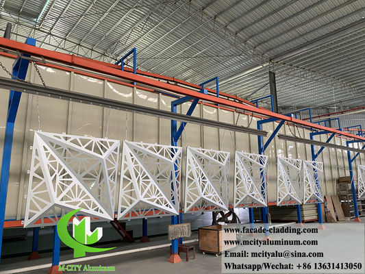 Panneaux de revêtement métallique en forme 3D écran en aluminium Peinture PVDF 1220x1220mm taille personnalisée