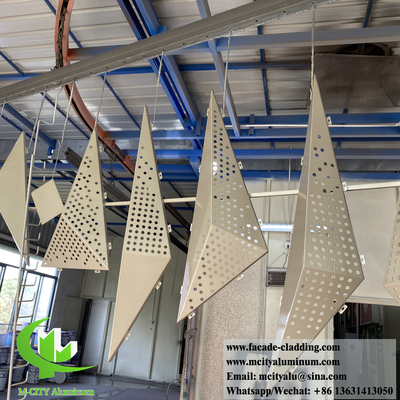 Système de façade de revêtement 3D en aluminium métallique en poudre antirouille recouverte d'une épaisseur de 3 mm