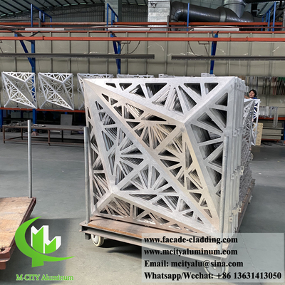 revêtement métallique 3D panneaux en aluminium massif finition de couleur durable décoration extérieure