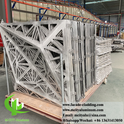 Système de façade de revêtement 3D en aluminium métallique en poudre antirouille recouverte d'une épaisseur de 3 mm