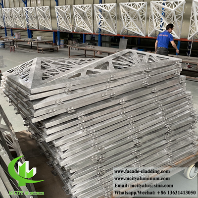 Système de façade de revêtement 3D en aluminium métallique en poudre antirouille recouverte d'une épaisseur de 3 mm