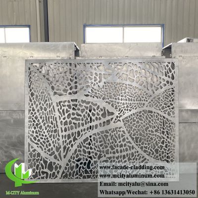 Coupe au laser de conception creuse panneaux métalliques en aluminium écran de protection de la vie privée écran en poudre revêtue