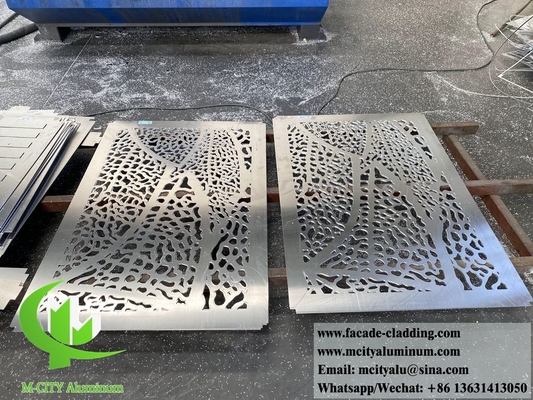 Écrans métalliques coupés au laser de 2 mm, façades en aluminium, panneaux de revêtement métalliques pour la décoration extérieure des bâtiments