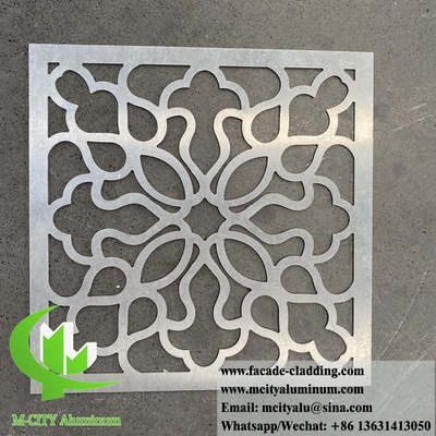 Écran métallique creux de 3 mm Panneaux en aluminium Matériau de décoration pour revêtement de façade de murs de bâtiment