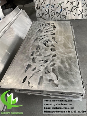 Panneaux d'affichage métalliques découpés au laser en feuille d'aluminium, matériau de décoration pour les façades de murs de bâtiments, revêtement en poudre