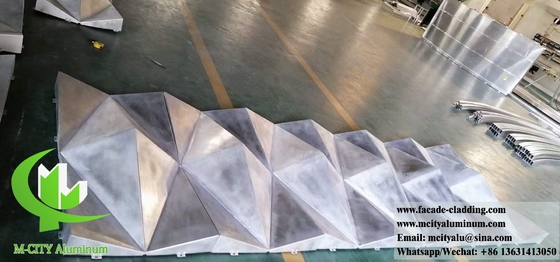 revêtement métallique 3D panneaux en aluminium massif finition de couleur durable décoration extérieure