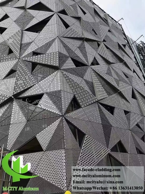 Façade métallique 3D revêtement en aluminium conception creuse couleur tranche 1m x 1m épaisseur 3mm