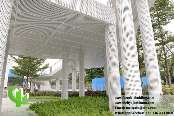 Modèle de perforation de revêtement en aluminium massif pour la décoration de colonnes avec lumière LED