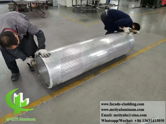 Modèle de perforation de revêtement en aluminium massif pour la décoration de colonnes avec lumière LED