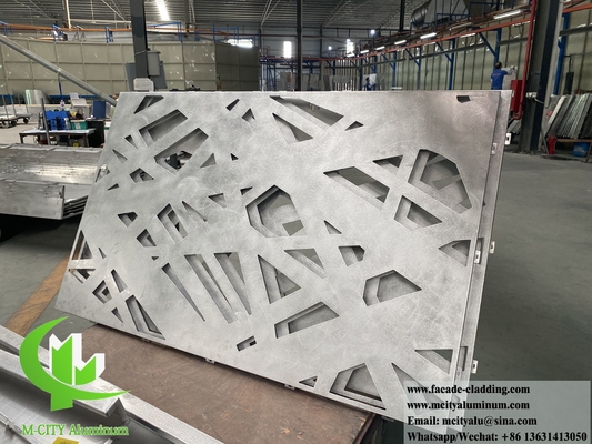 Panneaux en aluminium à écran métallique coupé au laser avec motifs de conception en poudre revêtus de PVDF avec couleurs