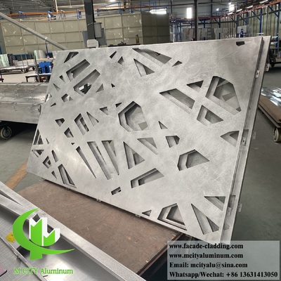 Panneaux en aluminium à écran métallique coupé au laser avec motifs de conception en poudre revêtus de PVDF avec couleurs