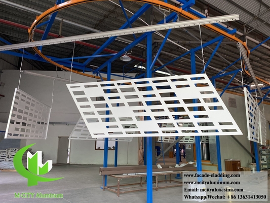 Parement en aluminium massif Couleur grise PVDF 20 ans Garantie 3 mm d'épaisseur Pour la façade du bâtiment