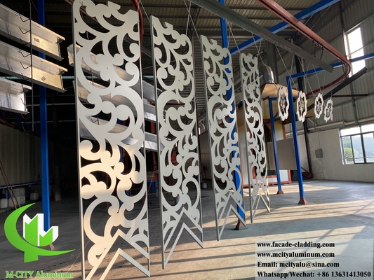 Parement en aluminium perforé façade murale en métal massif avec motifs PVDF 15 ans de garantie
