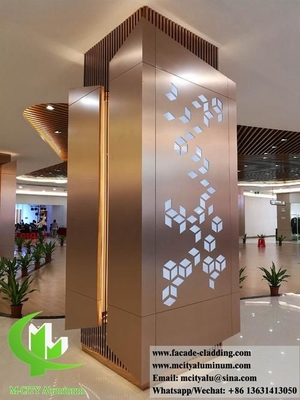 Parement en aluminium perforé façade murale en métal massif avec motifs PVDF 15 ans de garantie