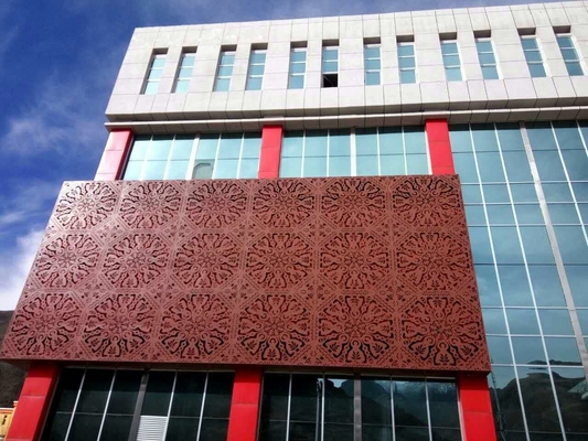 revêtements muraux en feuille de métal perforée en aluminium PVDF pour façades de bâtiments d'une épaisseur de 3 mm