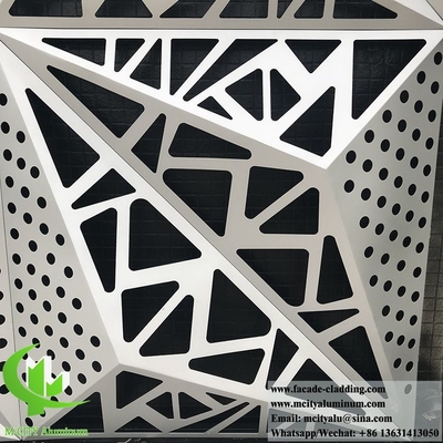 revêtement de mur métallique personnalisé en forme 3D feuille de façade en aluminium 1m x 1m couleur éclaboussure